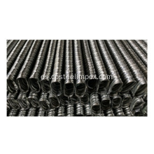 Tubería de metal plana corrugada